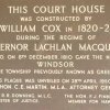 Windsor court house plaque